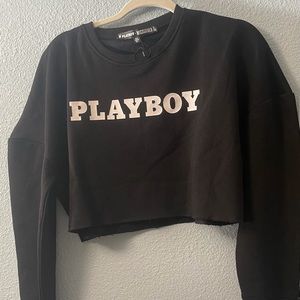 Cropped playboy bunny sweatshirt size 4